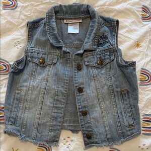 American Girl Blue Denim Vest girls size 7